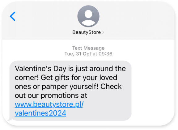 how to send amazon link in text message