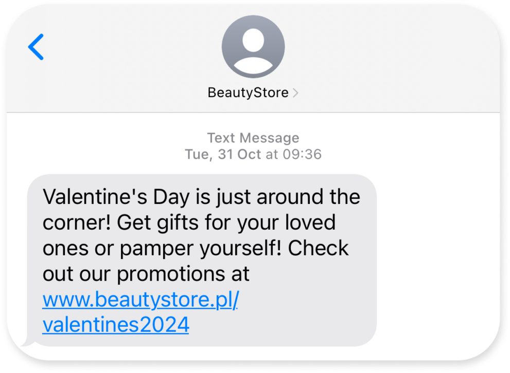 how to send a video link in a text message