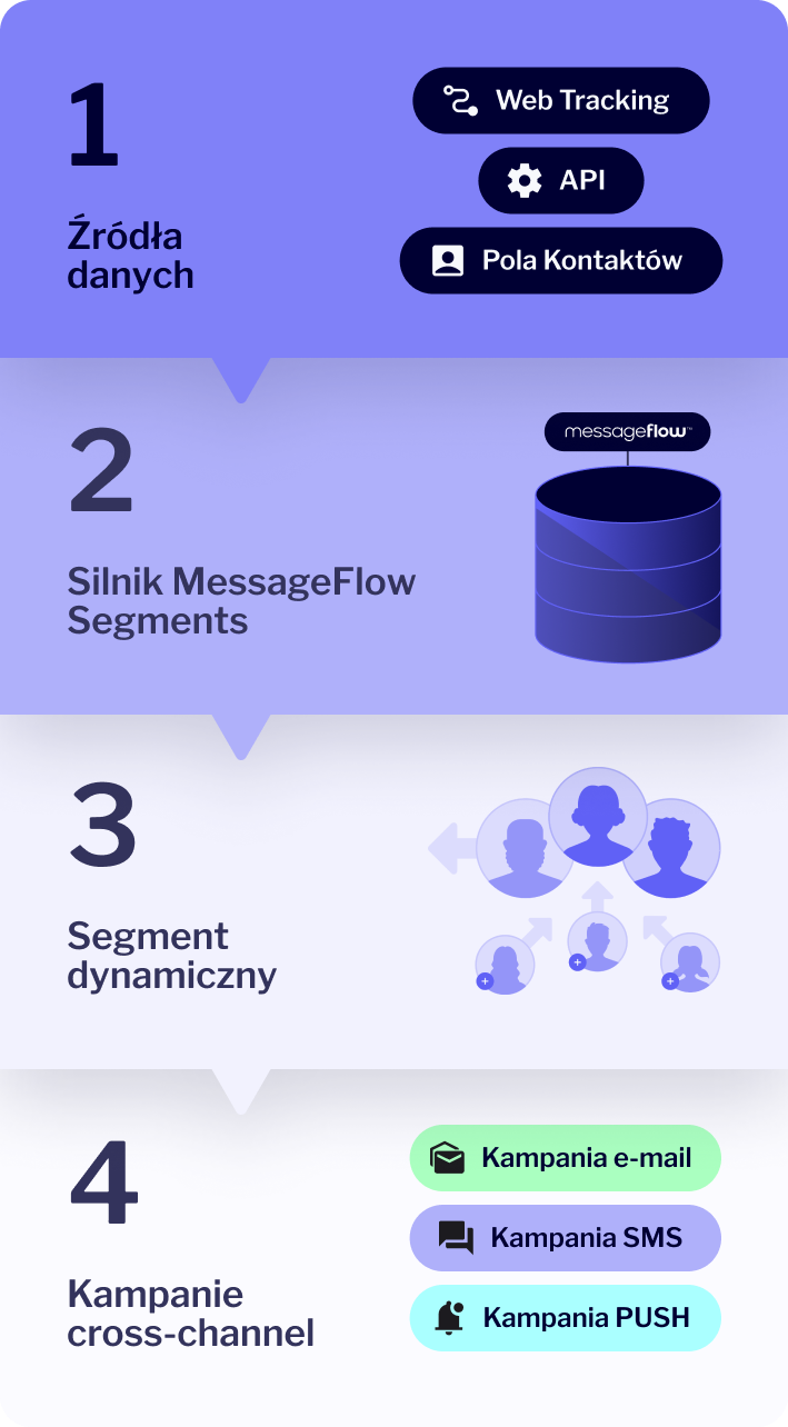 segmentacja dynamiczna w messageflow