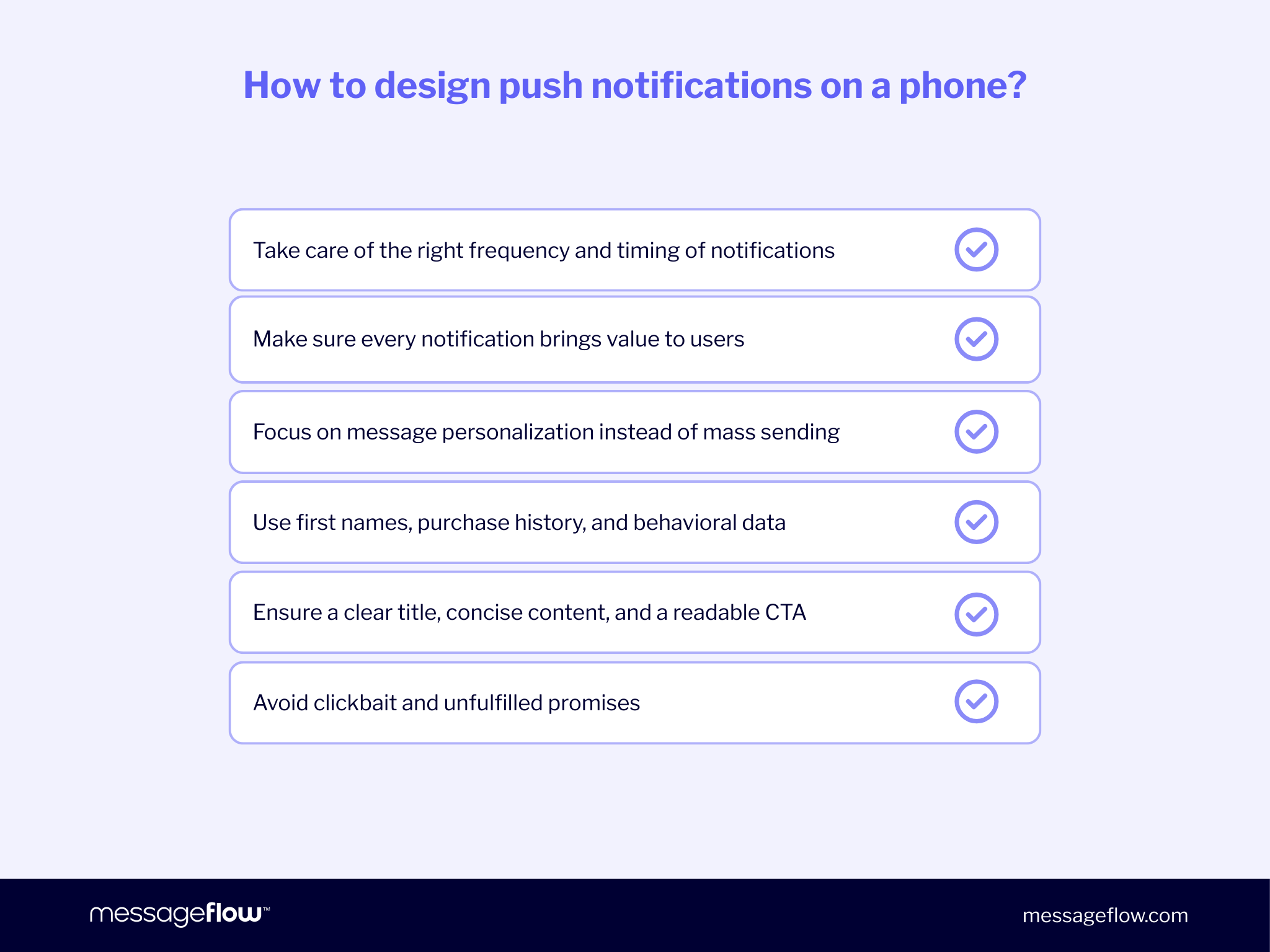 How to design push notifications on a phone?