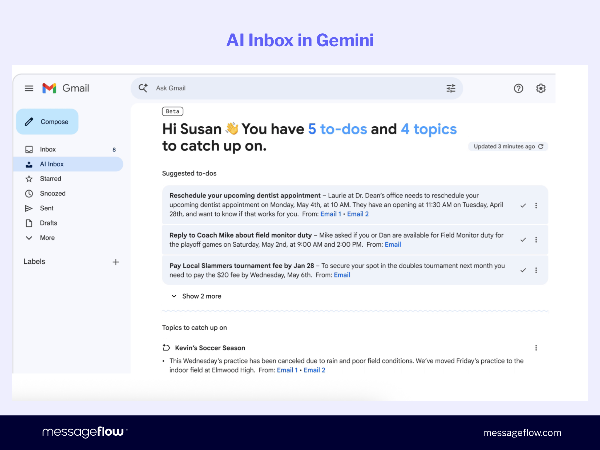 AI Inbox in Gemini