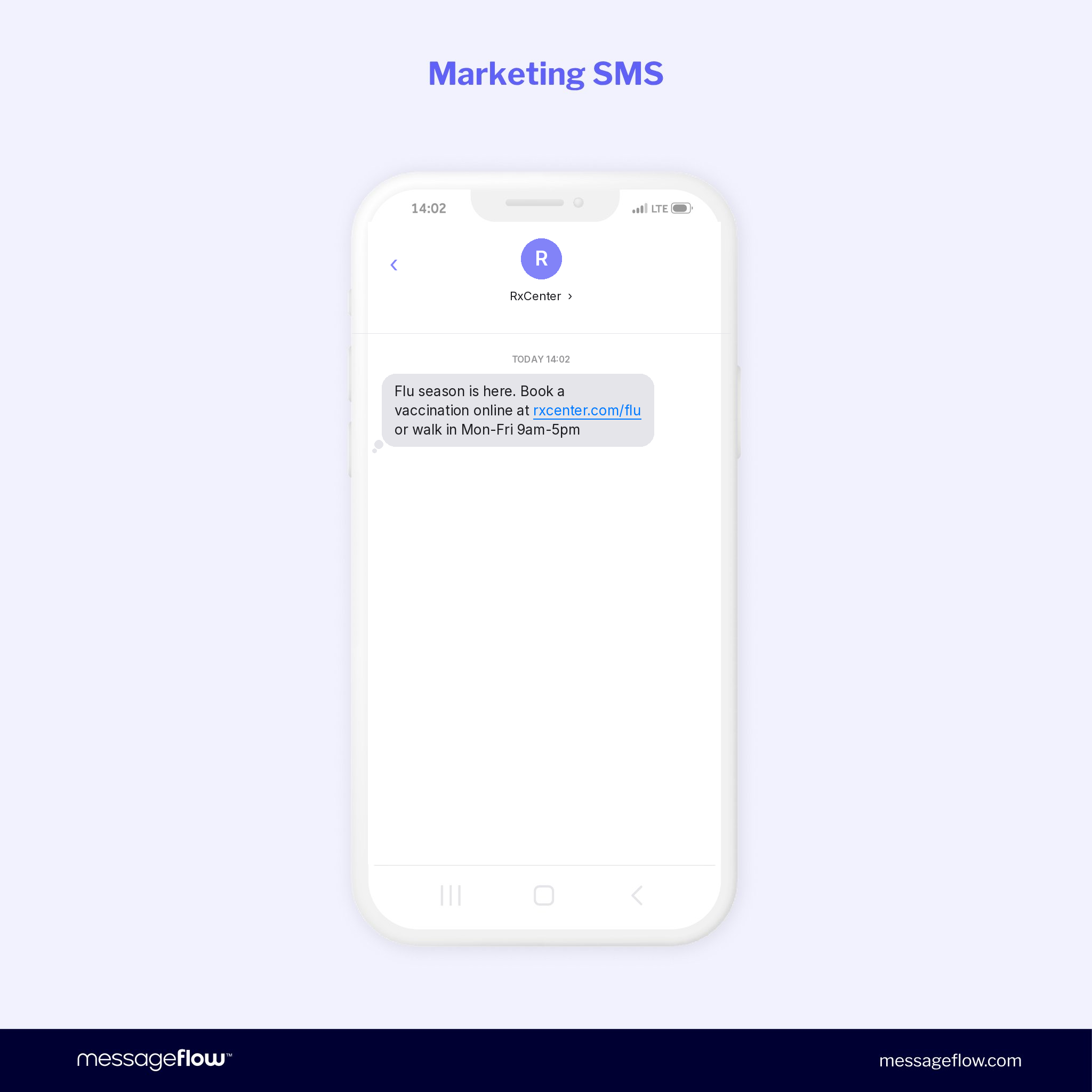 marketing sms pharmacy flu season