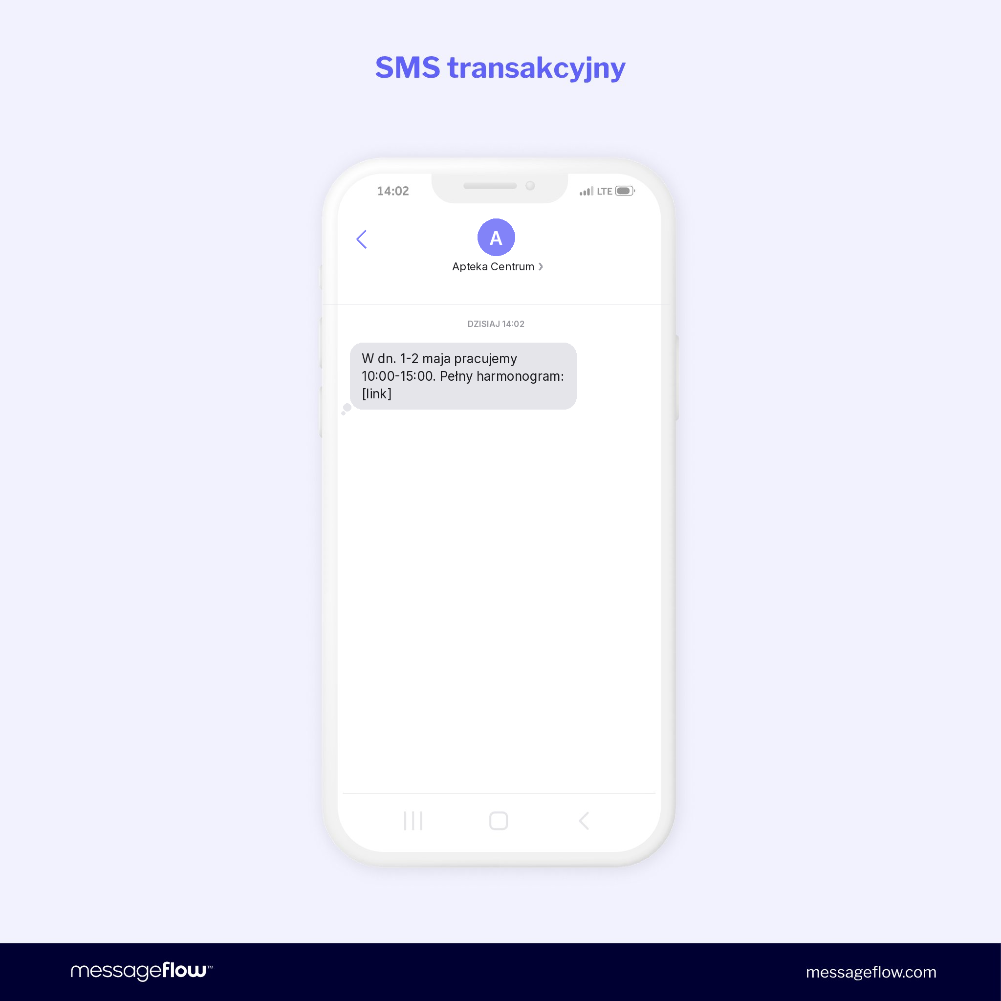 sms transakcyjny apteka zmiana godzin
