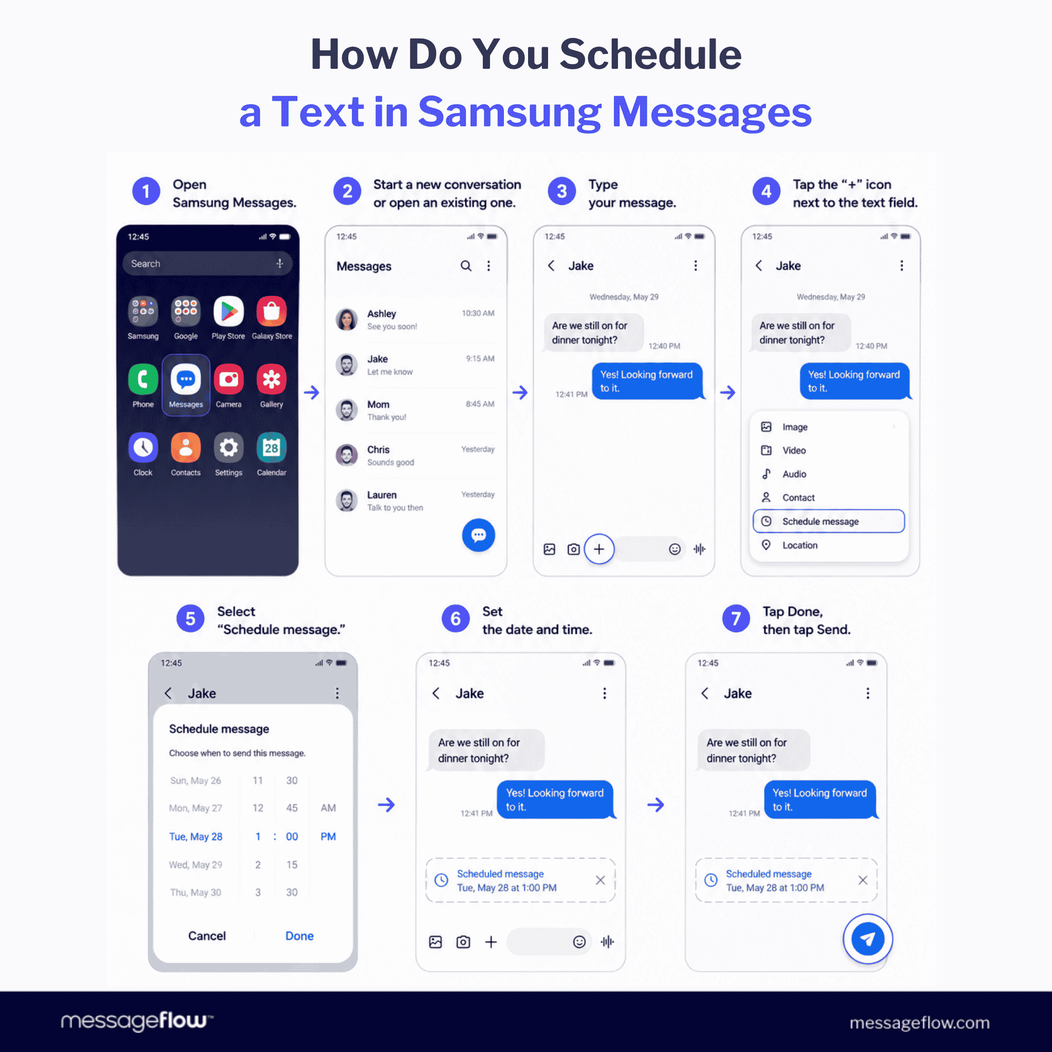 How to Schedule a Text in Samsung Messages