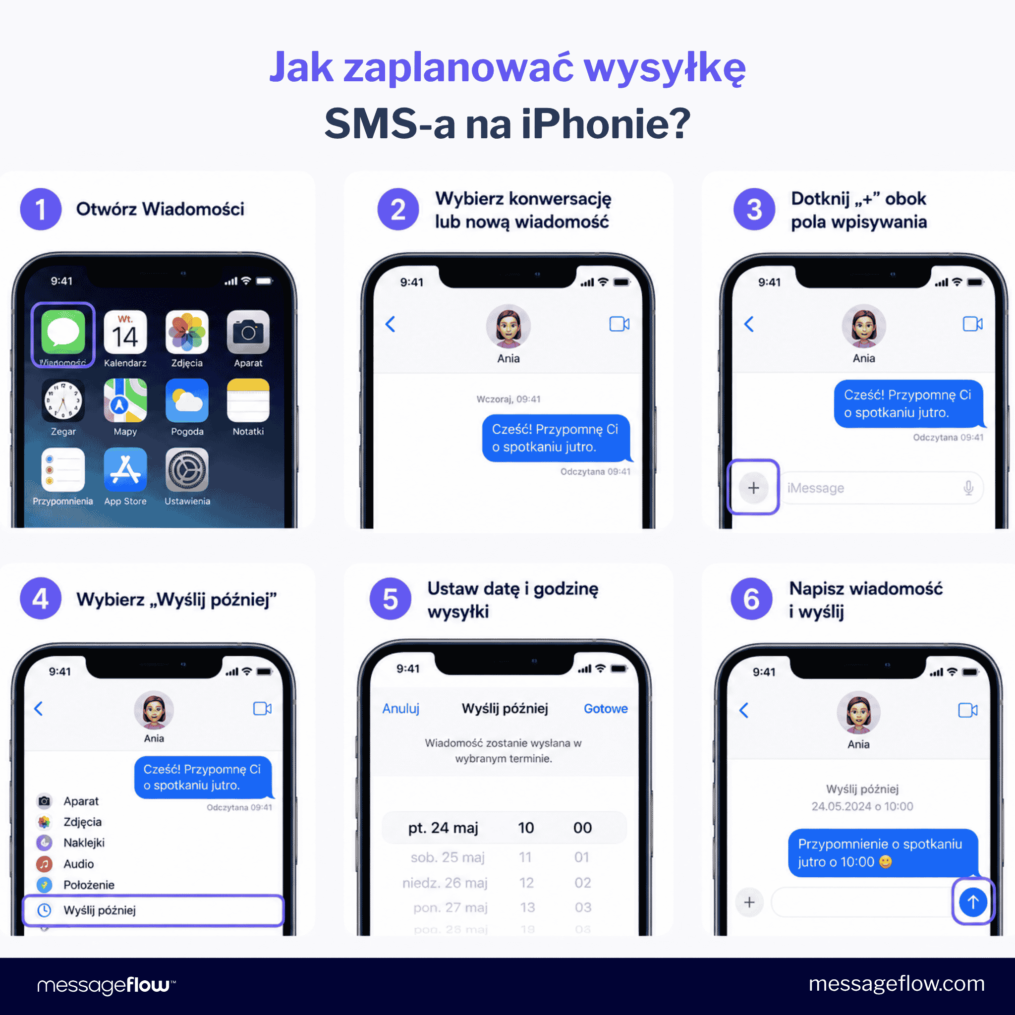 Jak zaplanować SMS na iPhonie krok po kroku